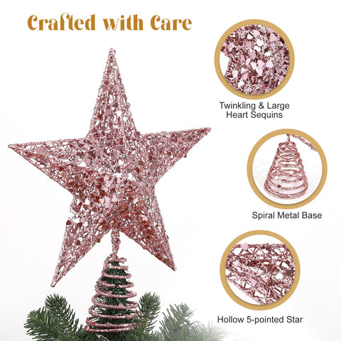 Lewondr topper on a living room tree adding festive focal cheer