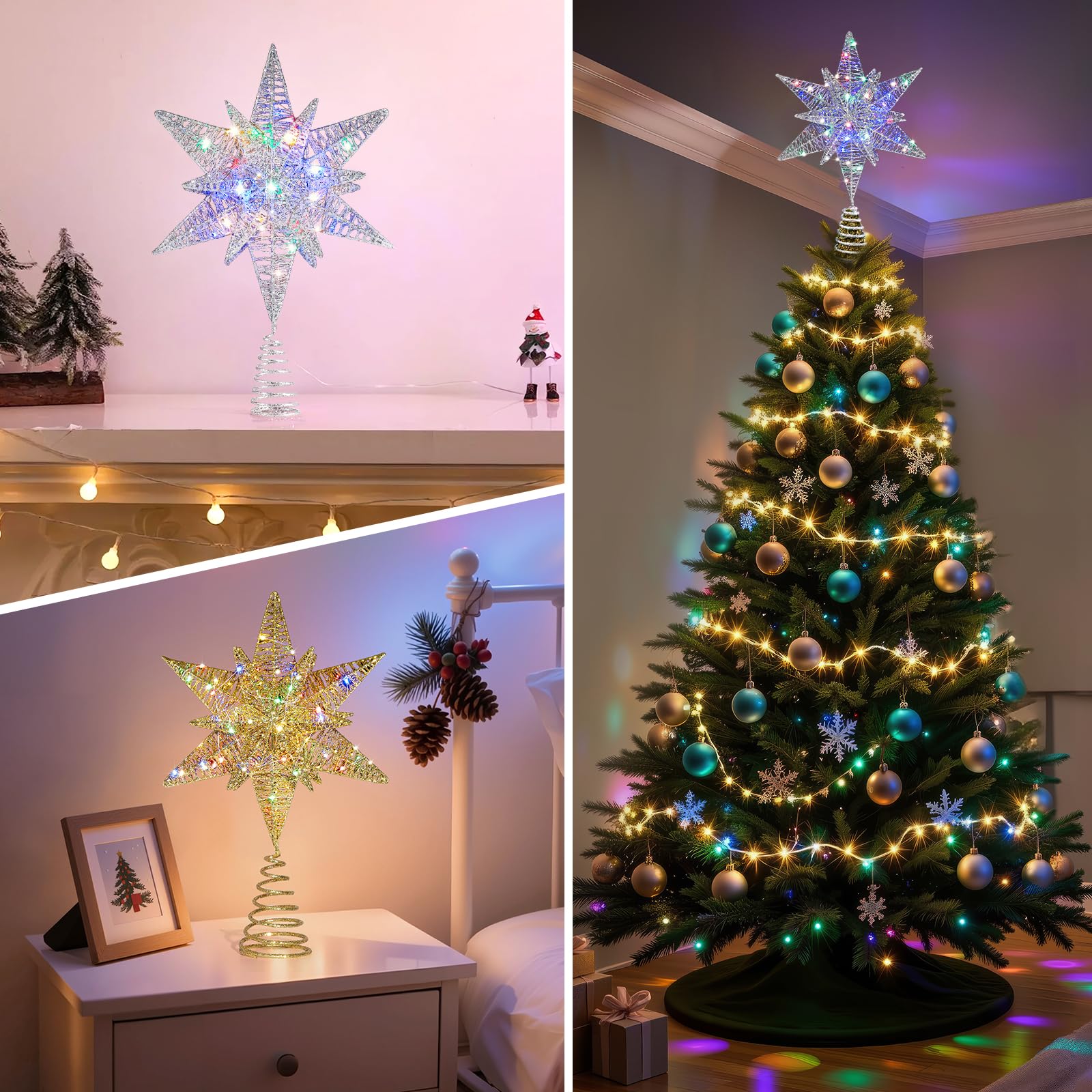 Lewondr star lit in nightroom lifestyle creating cozy, celebratory ambiance