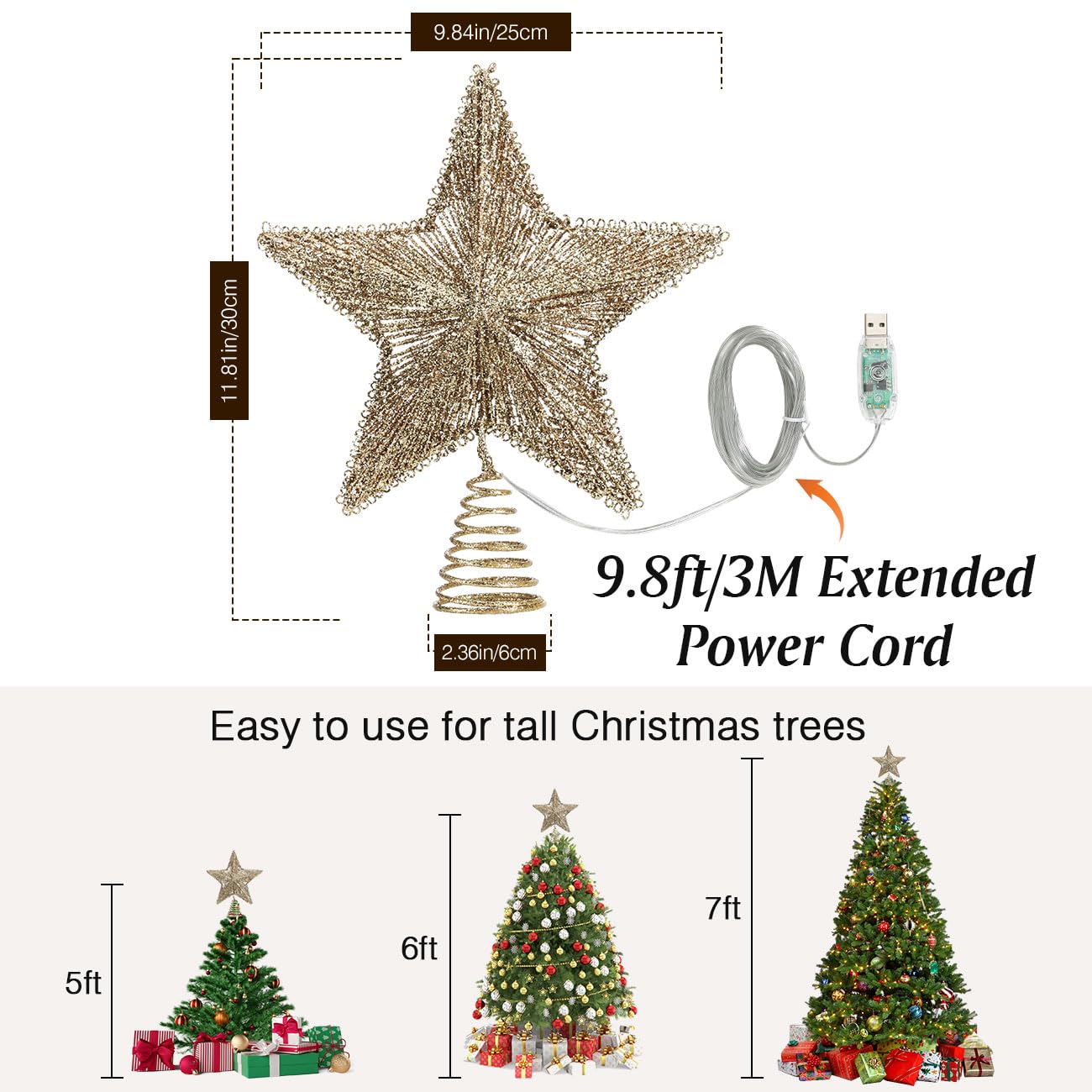 Lewondr star mounted on tree in living room creating warm ambiance