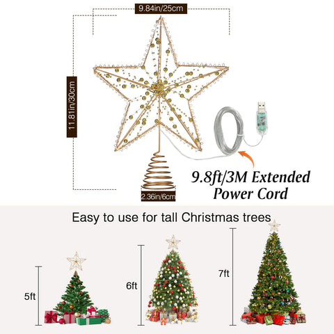 Lewondr star spiral base shown wrapped on tree top for secure mount