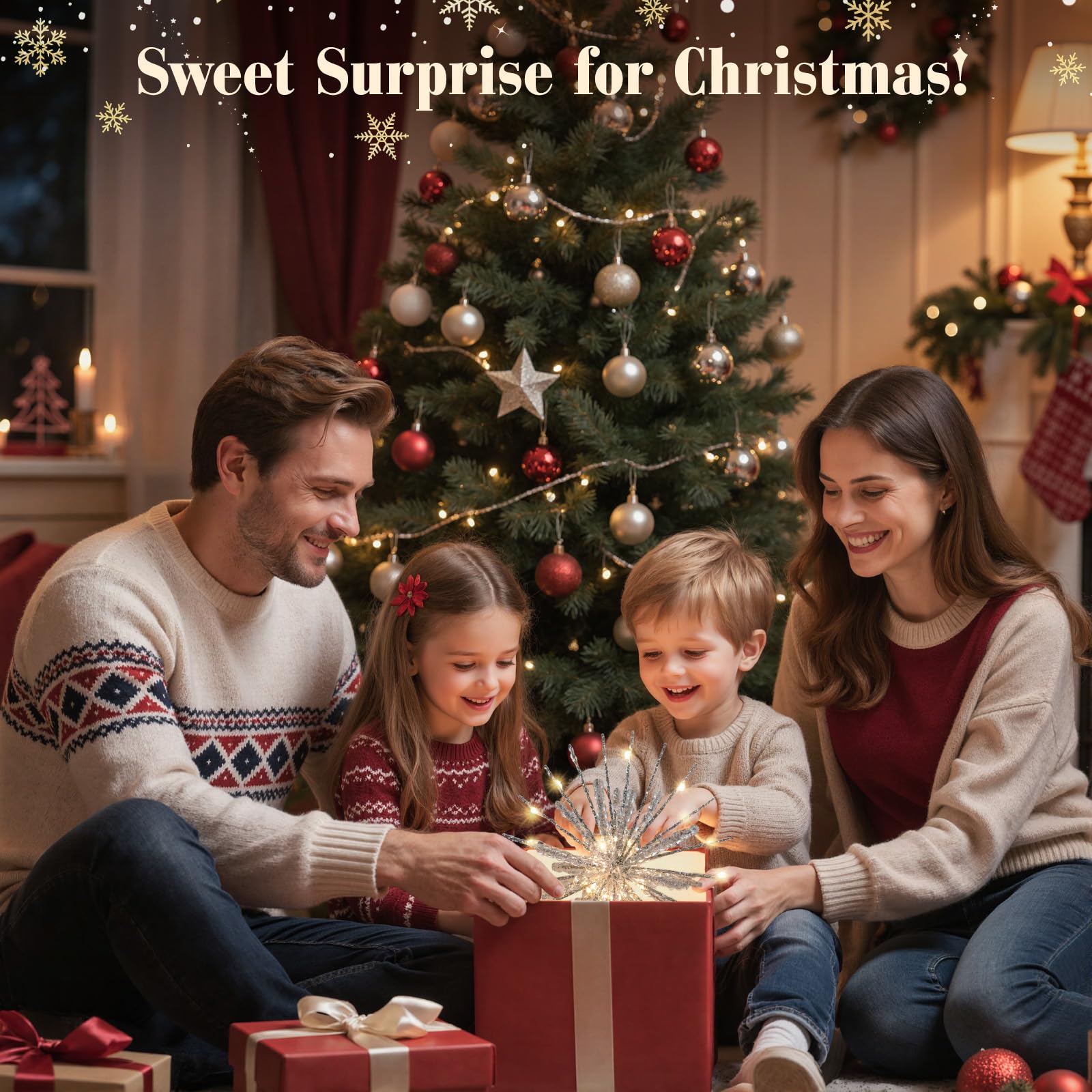 Lewondr topper on mantel and fireplace setting conveys holiday charm and decorative versatility