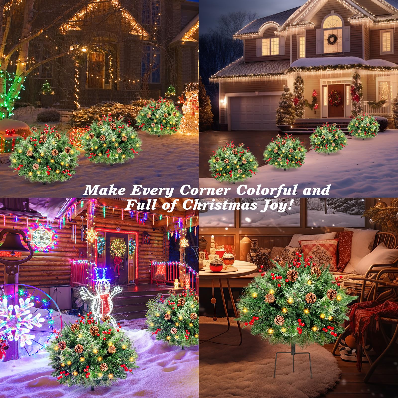 Lewondr tree placed in decorative pot creating compact indoor holiday accent