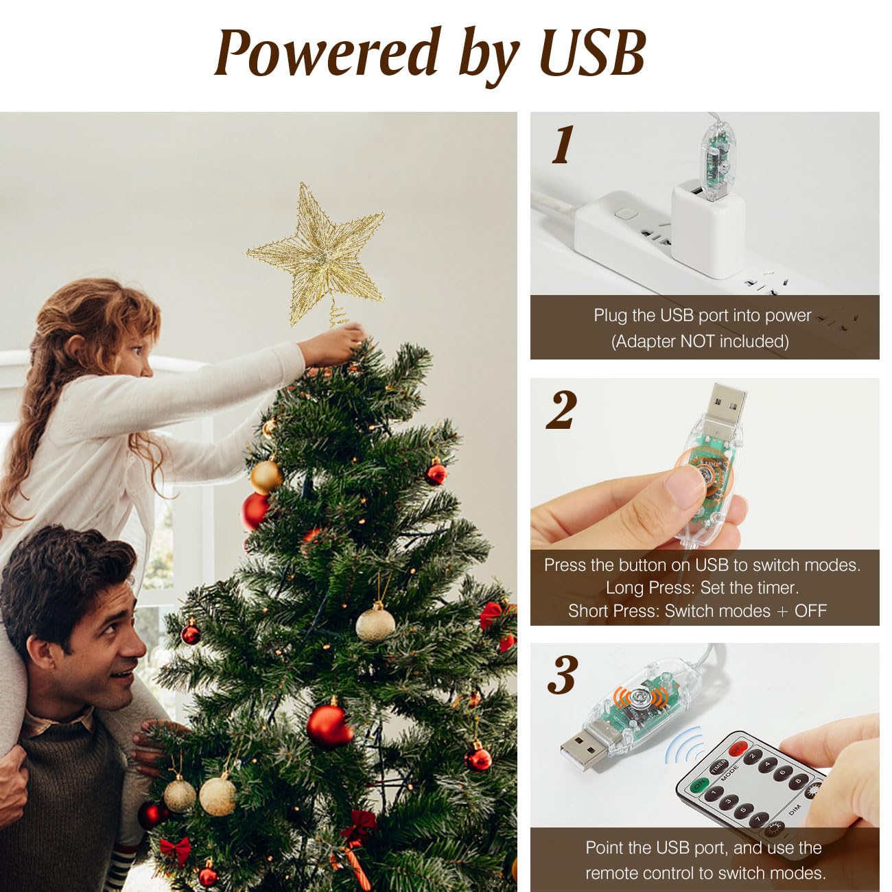 Lewondr USB controller and remote showing easy operation