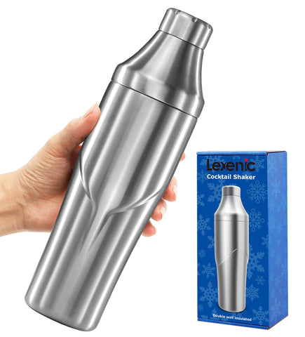 Lexenic front packaging showing complete insulated shaker kit and gift box benefit
