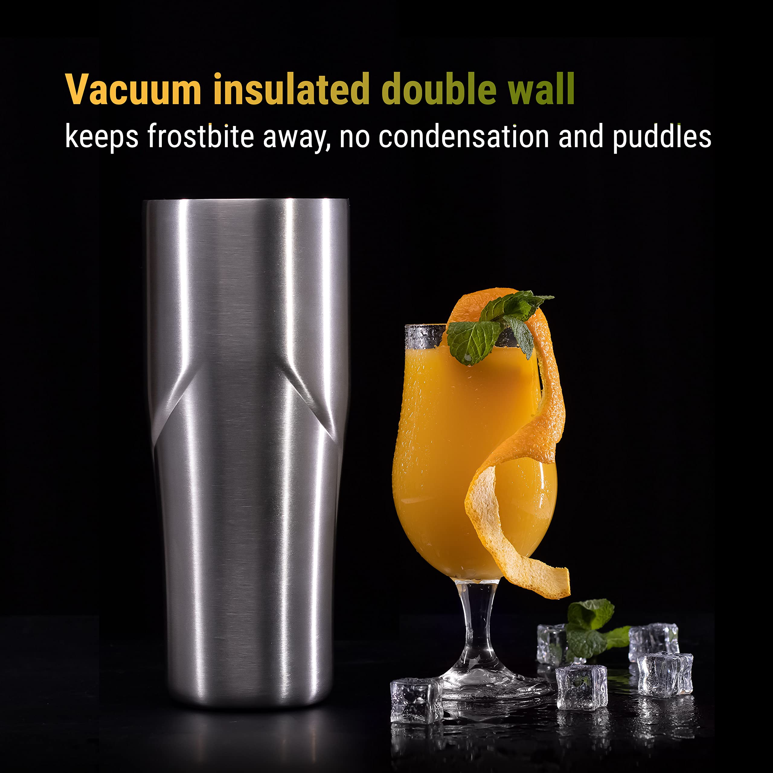 Lexenic on a home bar with cocktails showing professional presentation at parties