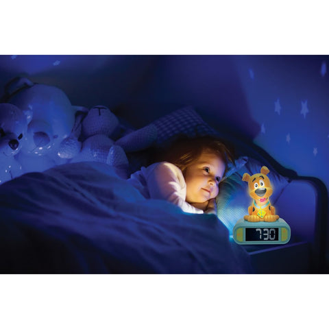 LEXiBOOK placed on a kid's bedside table creating a fun, calming bedroom atmosphere