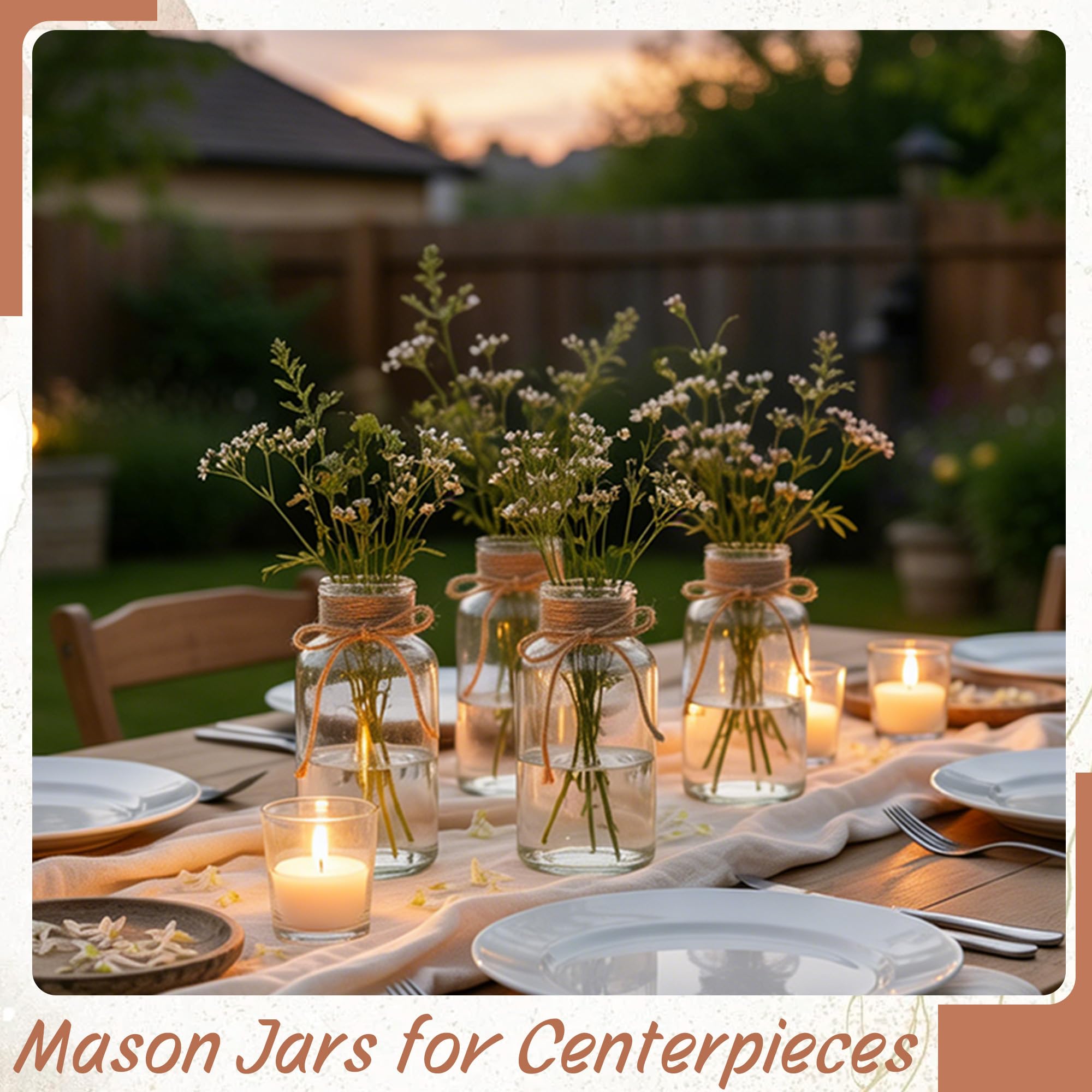 LEYIQU group of styled vases at a wedding table creating cohesive decor benefit