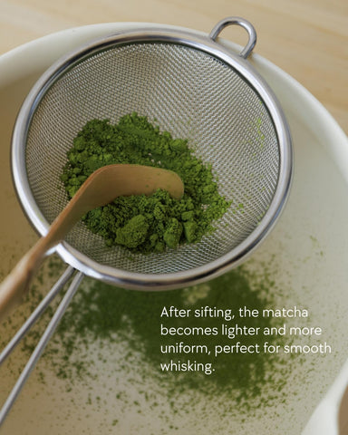 LezayXtra matcha set assembled in use while whisking for smooth, frothy texture