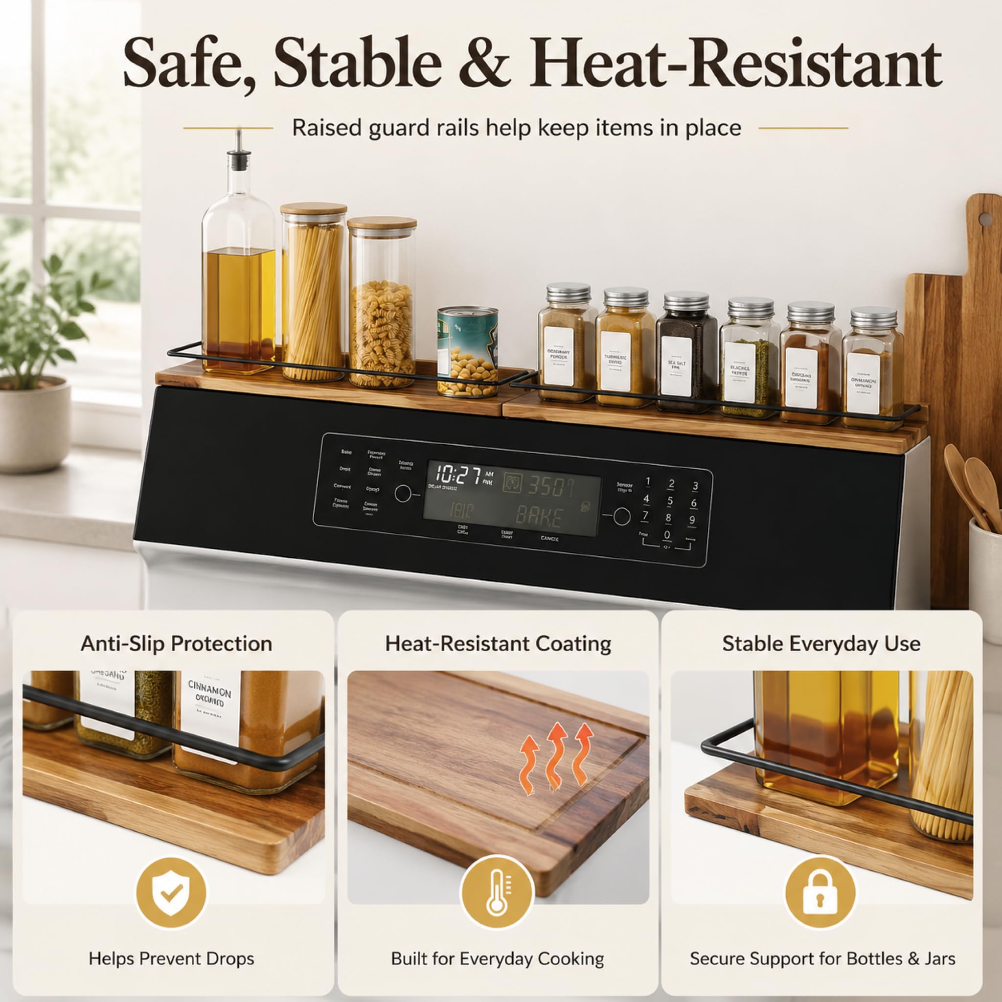 LFILONRO shelf next to ruler showing exact 14.96-inch section length