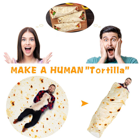 Lhedon couple wrapped in tortilla blanket demonstrating shared warmth
