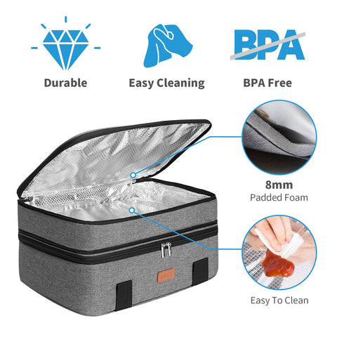 LHZK exterior zip pocket holding utensils and spices for convenient on-the-go access