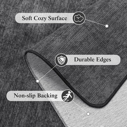 LIANLAM folded rug ready for machine wash showing easy-care convenience
