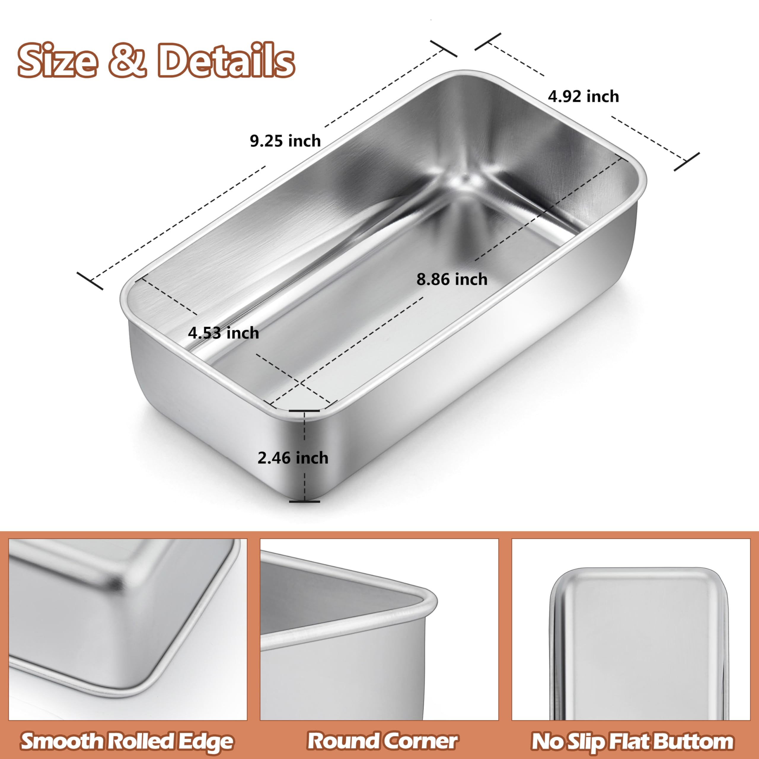 LIANYU stacked loaf pans demonstrating compact storage and space-saving convenience