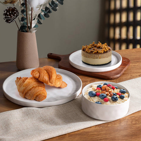 LIANYU stacked salad plates showing space-saving storage and stable nesting