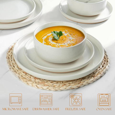 LIANYU stacked plates showing compact storage and space-saving benefit