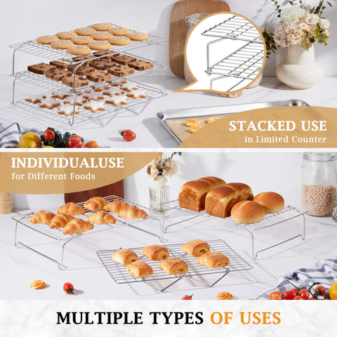 LIANYU five tiers stacked in kitchen cooling multiple trays fast and organized