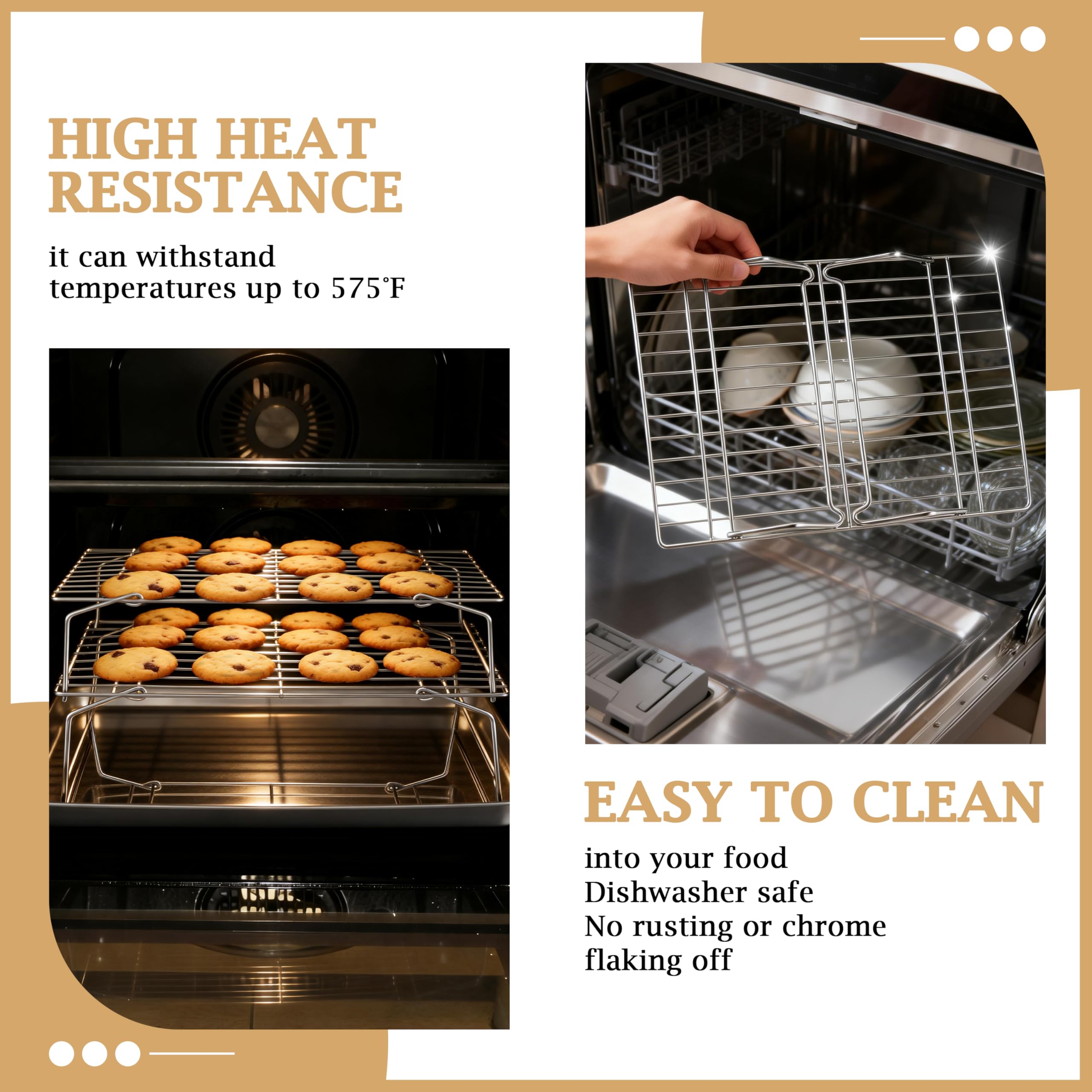 LIANYU rack beside 16x12 sheet pan showing precise fit and space use