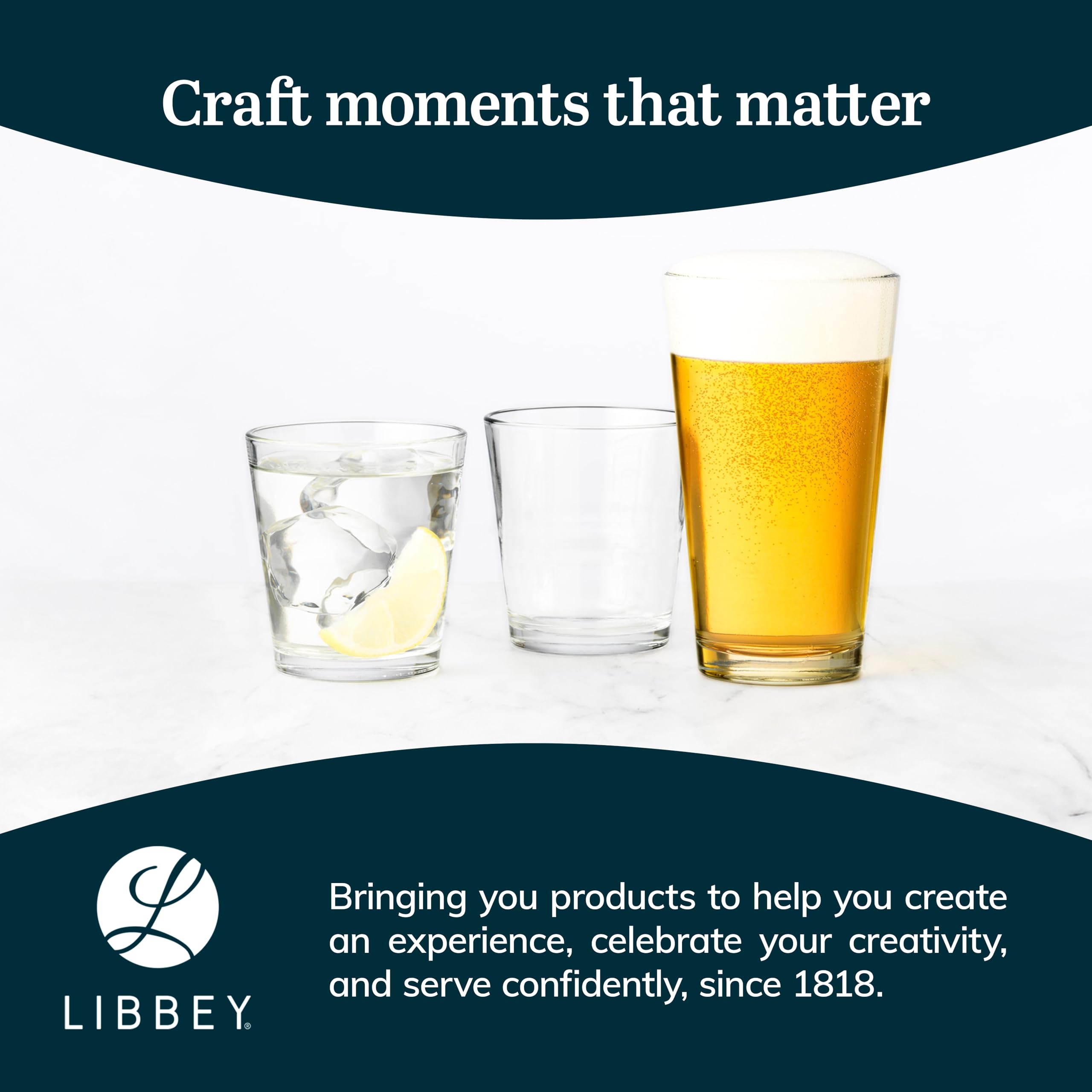 Libbey 1639HT on a kitchen bar showing versatile use for cocktails and soda