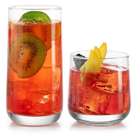 Libbey Ascent glasses on a dinner table, enhancing coordinated entertaining aesthetics