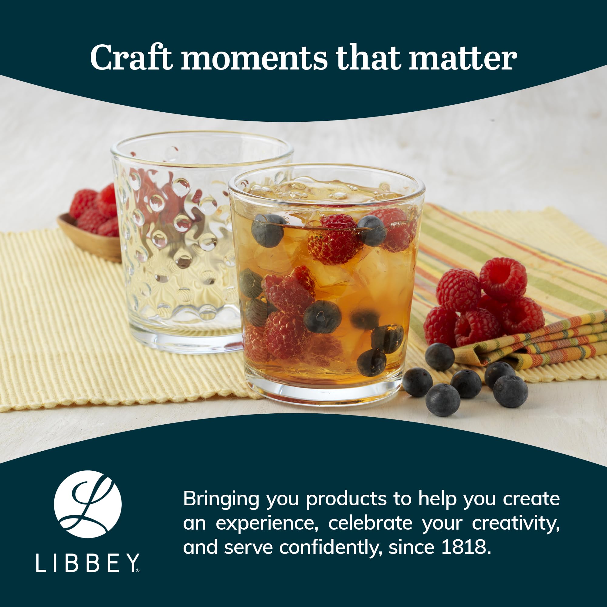 Libbey glasses inside dishwasher indicating easy cleanup and practical care