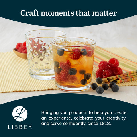 Libbey glasses inside dishwasher indicating easy cleanup and practical care