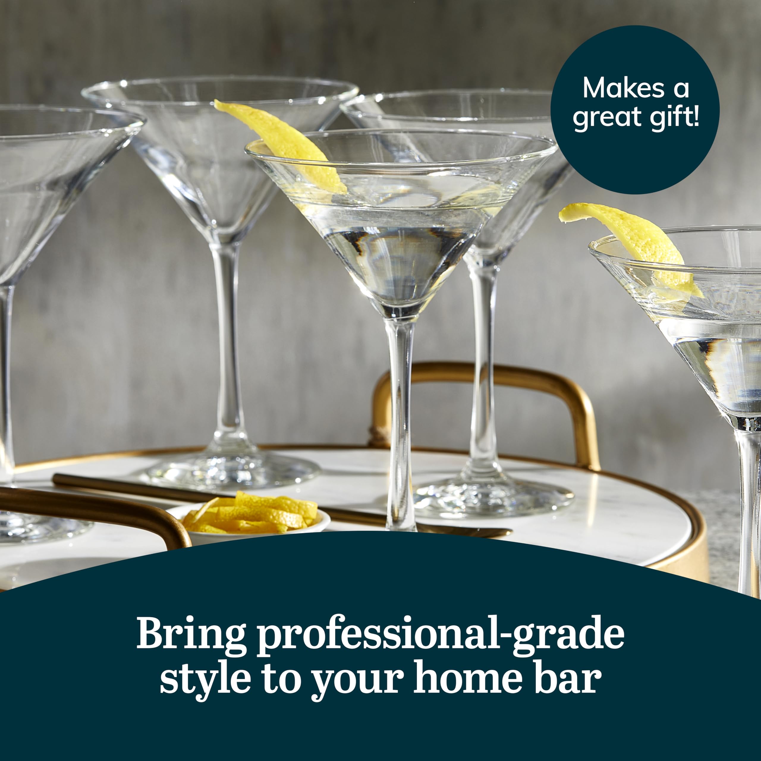 Libbey cocktail being poured into glass demonstrating serving convenience