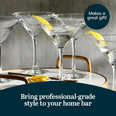 Libbey cocktail being poured into glass demonstrating serving convenience
