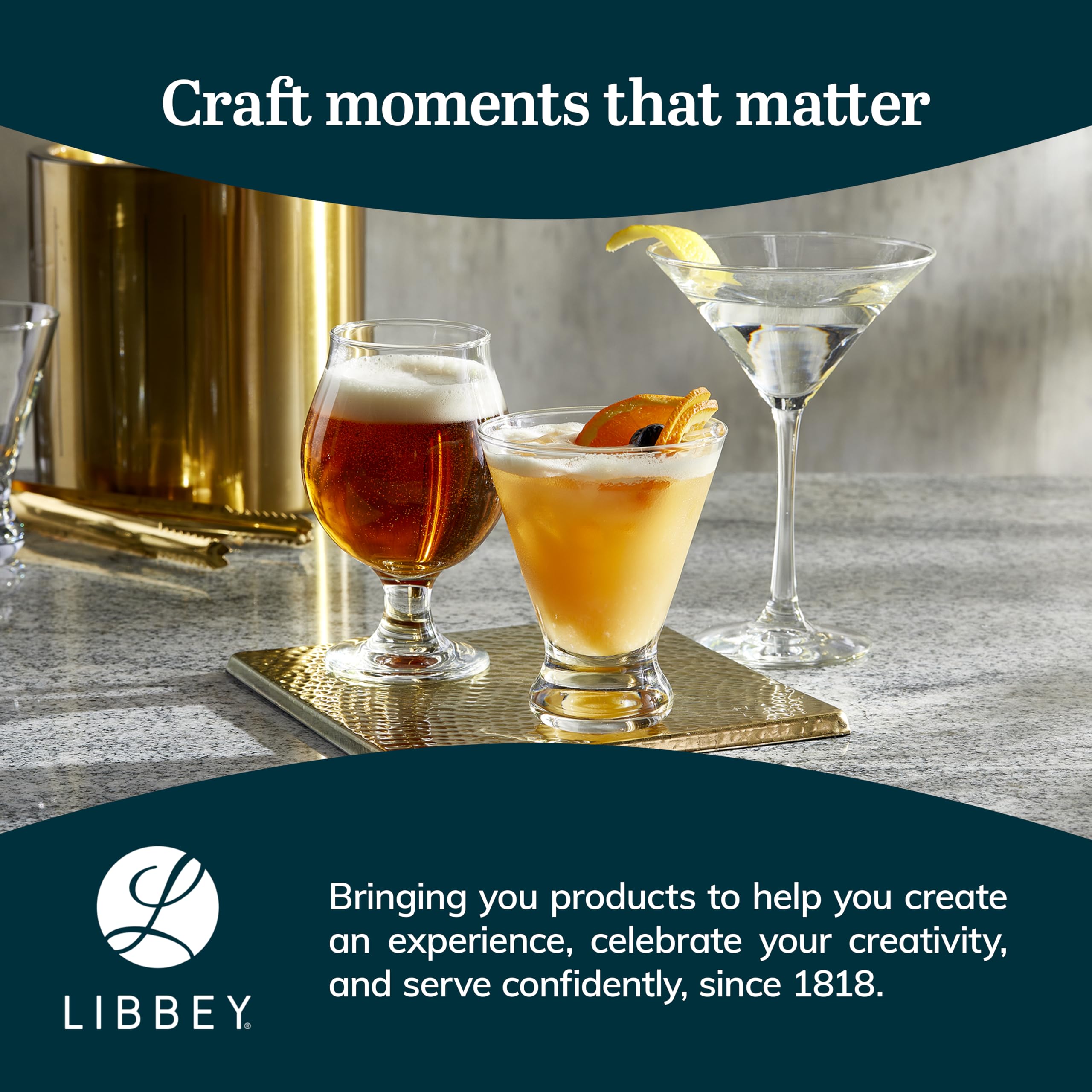Libbey glass held in hand showing scale and comfortable handling benefit
