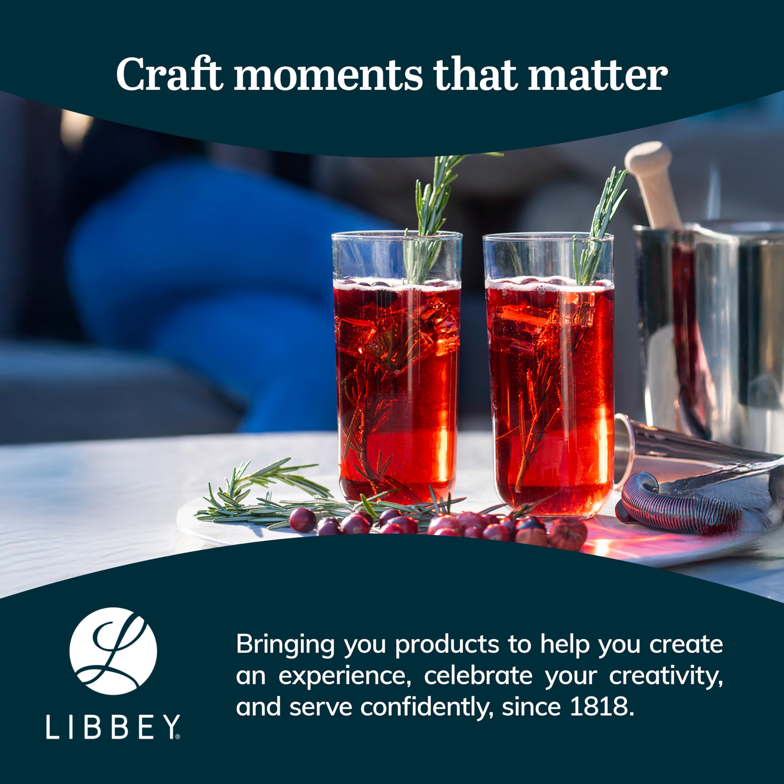 Libbey Polaris set on a dining table showing cohesive look for entertaining benefit