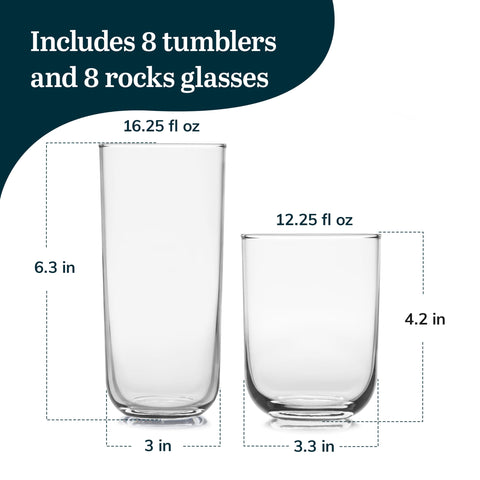 Libbey Polaris tall tumbler held to show ergonomic grip and comfortable handling benefit