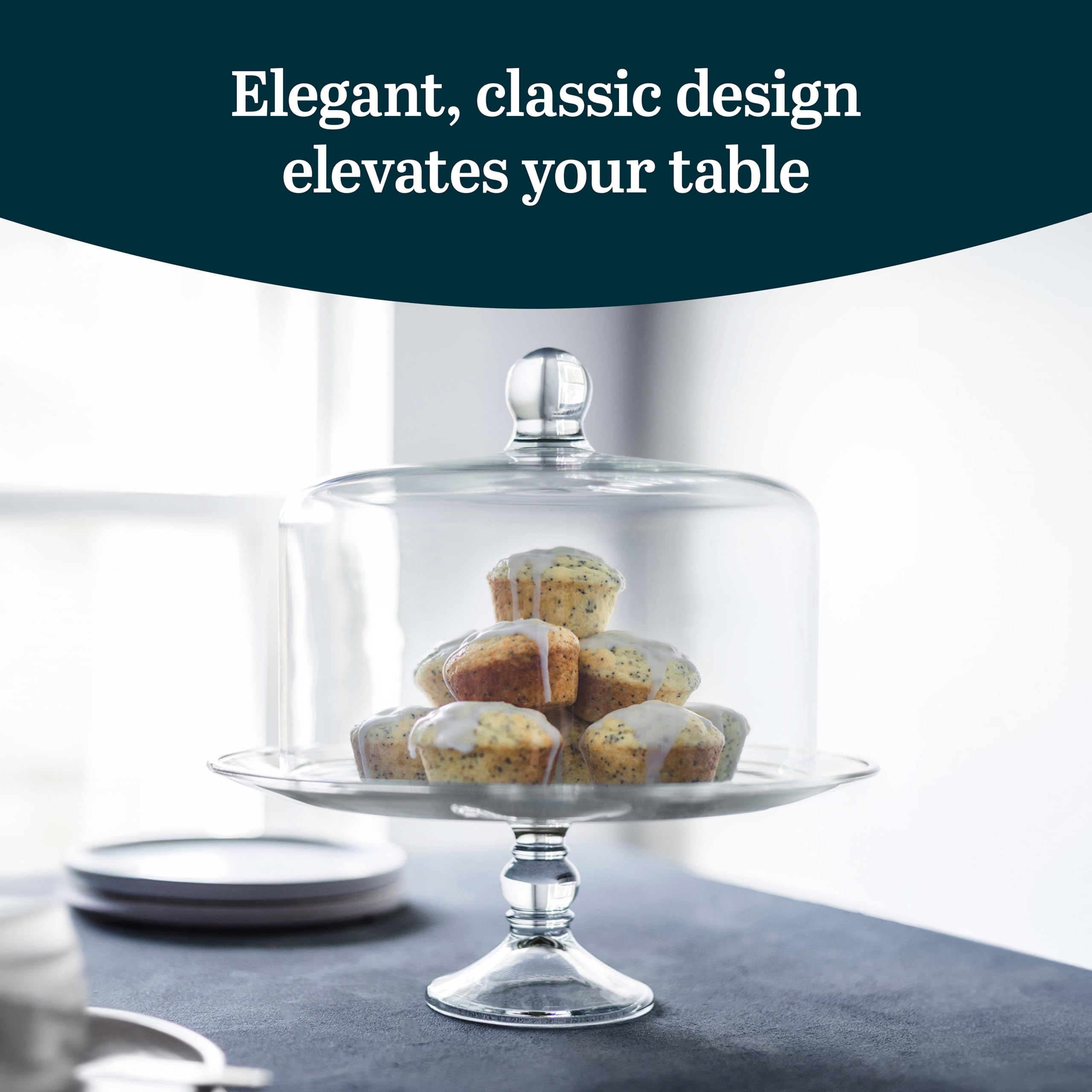 Libbey Selene dome closeup highlighting curved silhouette and clarity