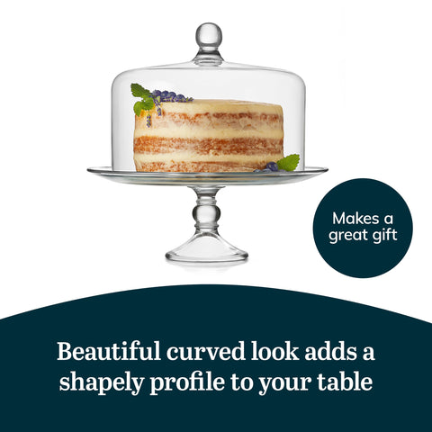 Libbey Selene size comparison with plate showing scale and capacity