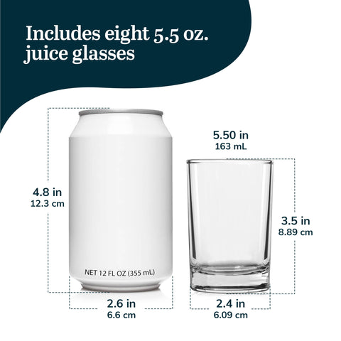 Libbey side profile stacked glasses showing compact storage benefit