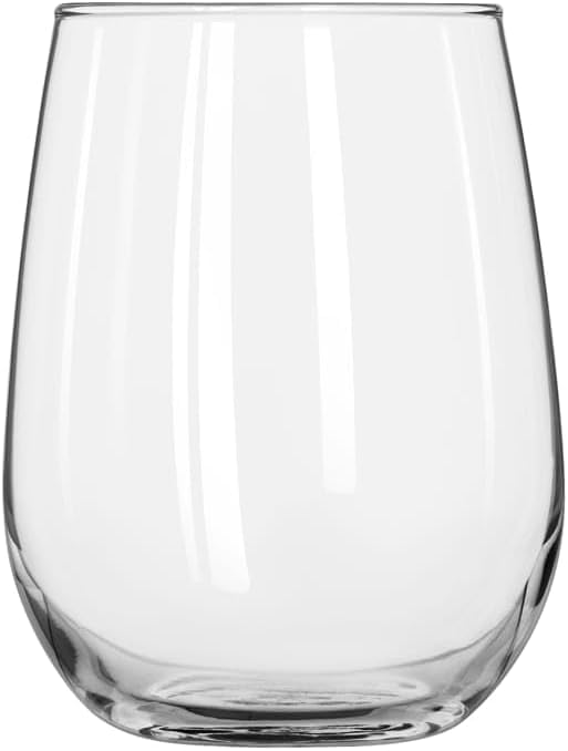 Libbey set of 12 stemless glasses grouped to show complete collection