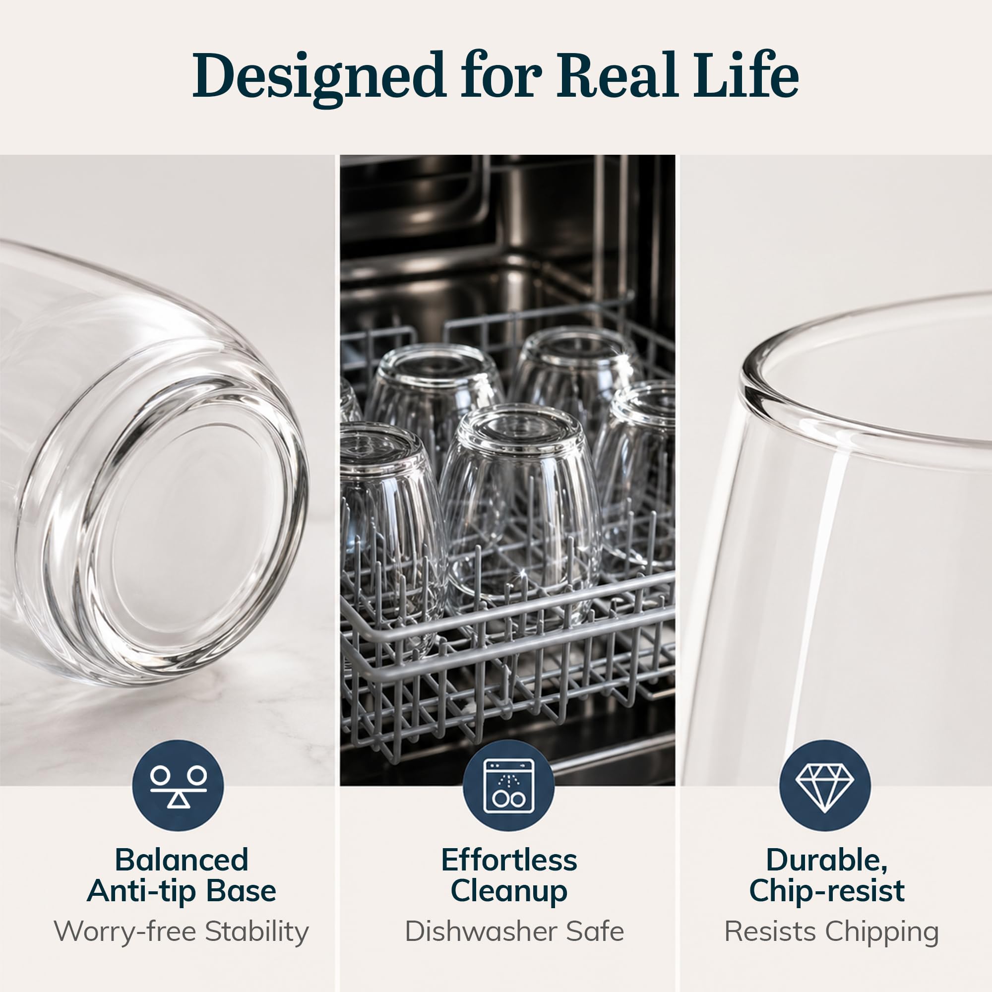 Libbey stemless glass with white wine emphasizing chilled presentation
