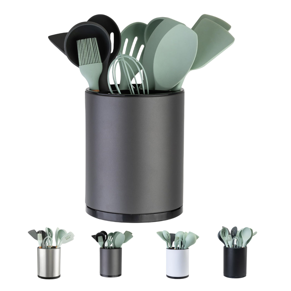 LIBODOUR front view of rotating utensil holder for quick access