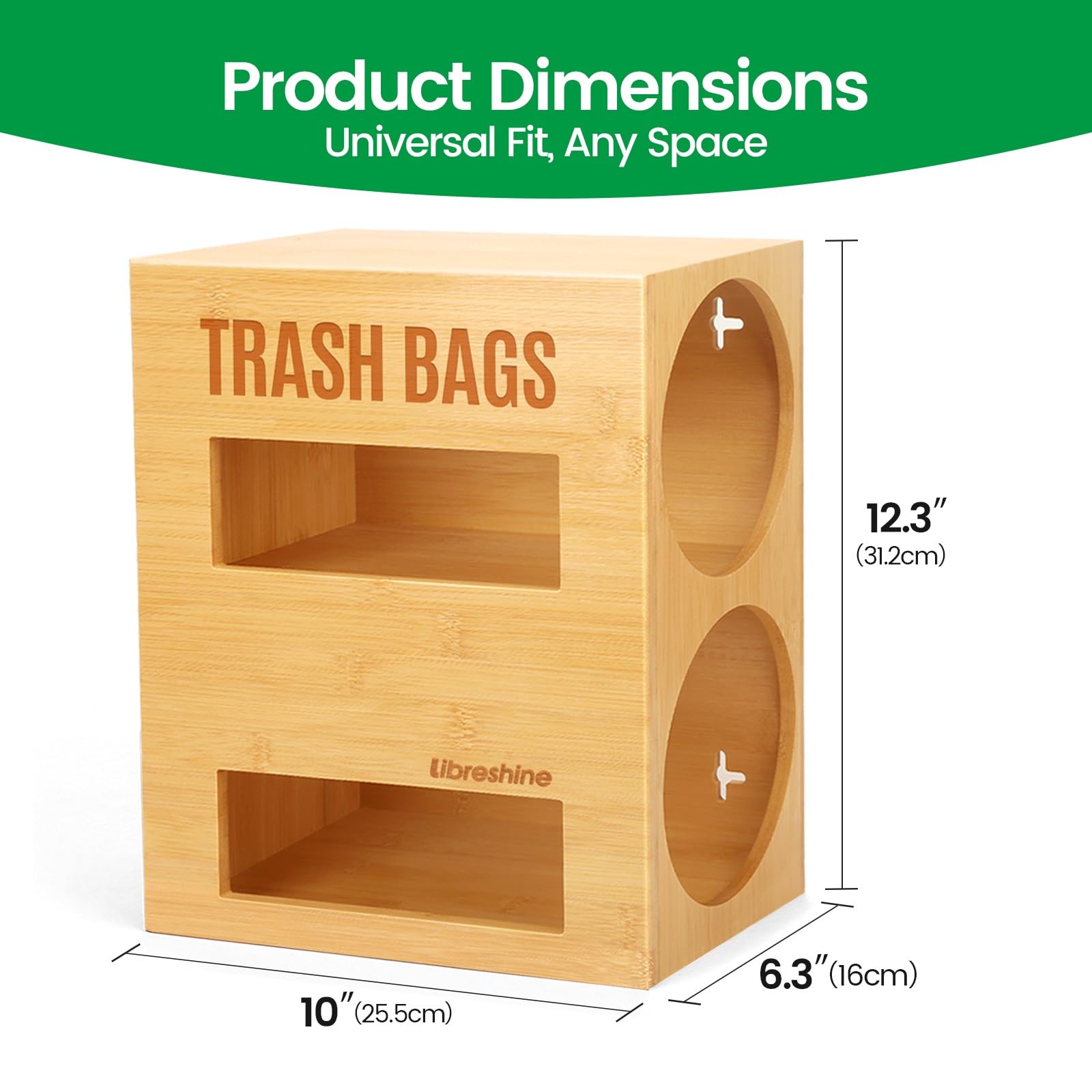 Libreshine freestanding on counter for easy access near trash can