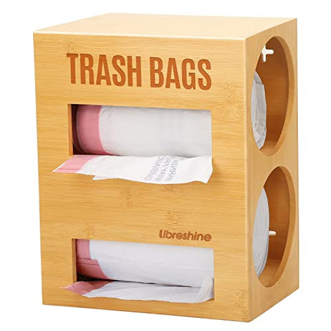 Libreshine front view showing bamboo dispenser and tidy storage benefit