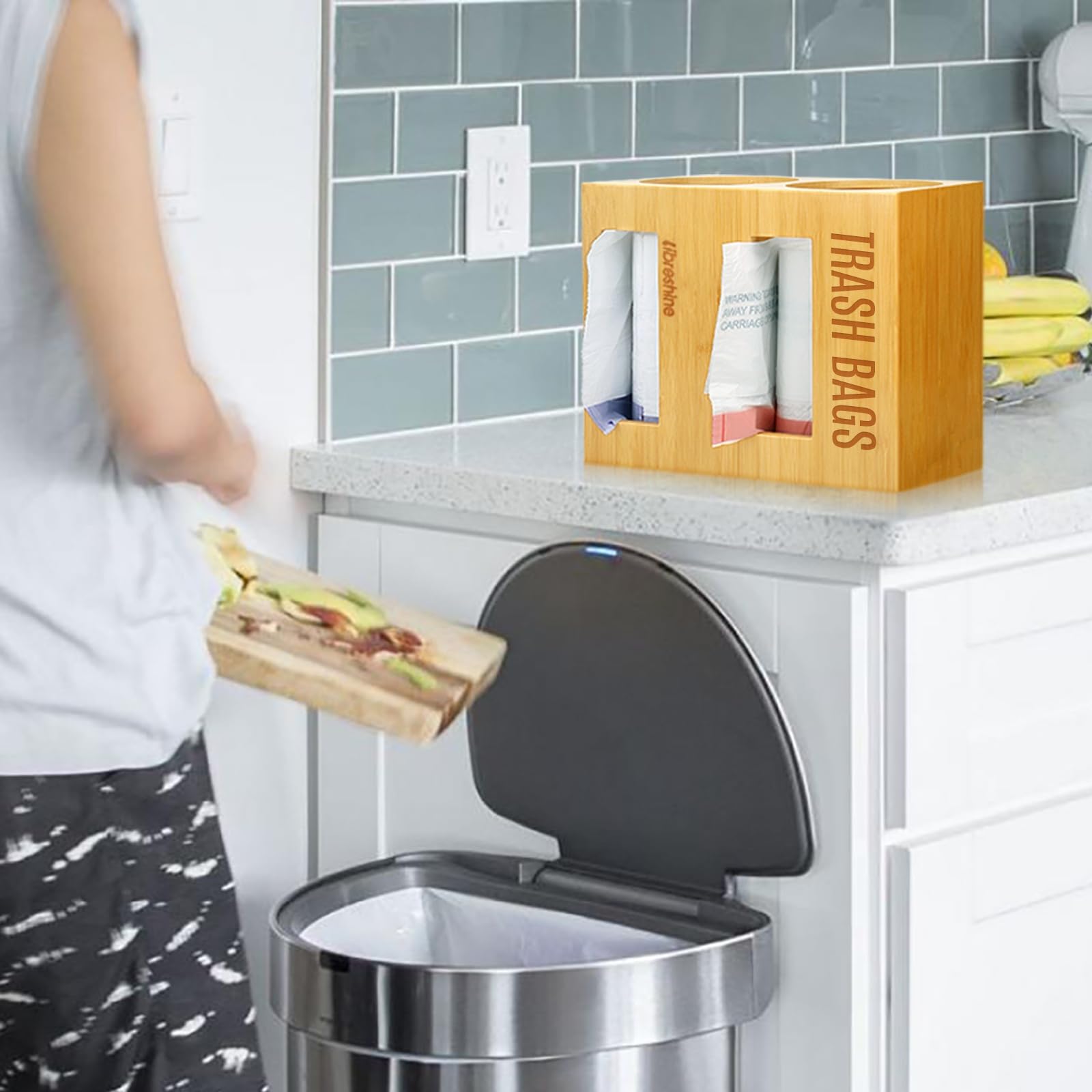 Libreshine open compartments with rolls illustrating dual storage capacity