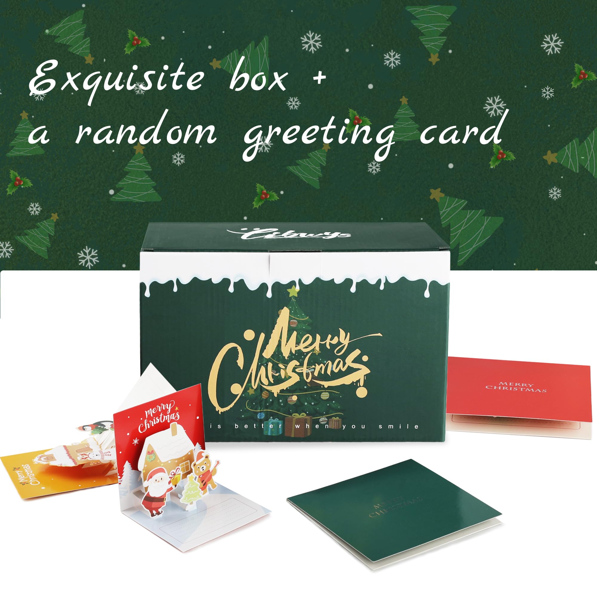 LIBWYS opened gift box with greeting card showing ready-to-give holiday presentation