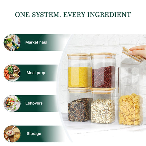 LIBWYS jars styled in a kitchen scene for attractive countertop storage benefit