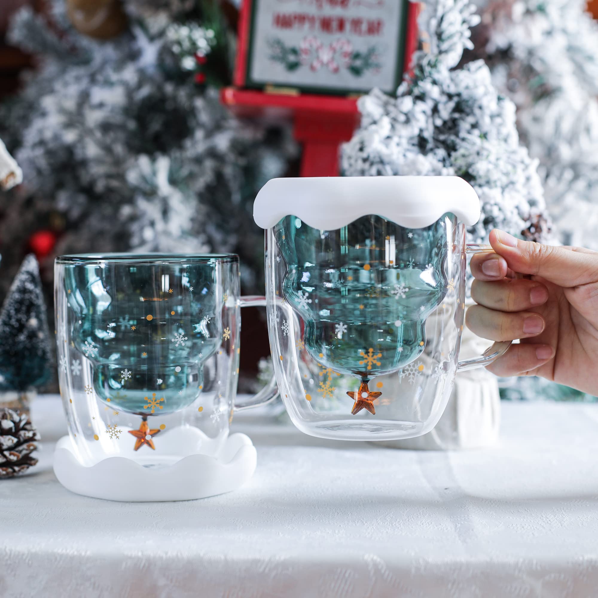 LIBWYS hand holding 300ml mug demonstrating compact size and comfortable grip