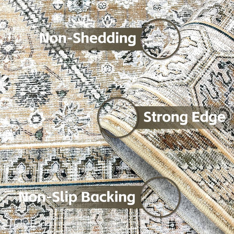 LIDALL rug staged in living room demonstrating classic style and function