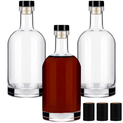 Liengoron front view of three clear bottles showing professional presentation