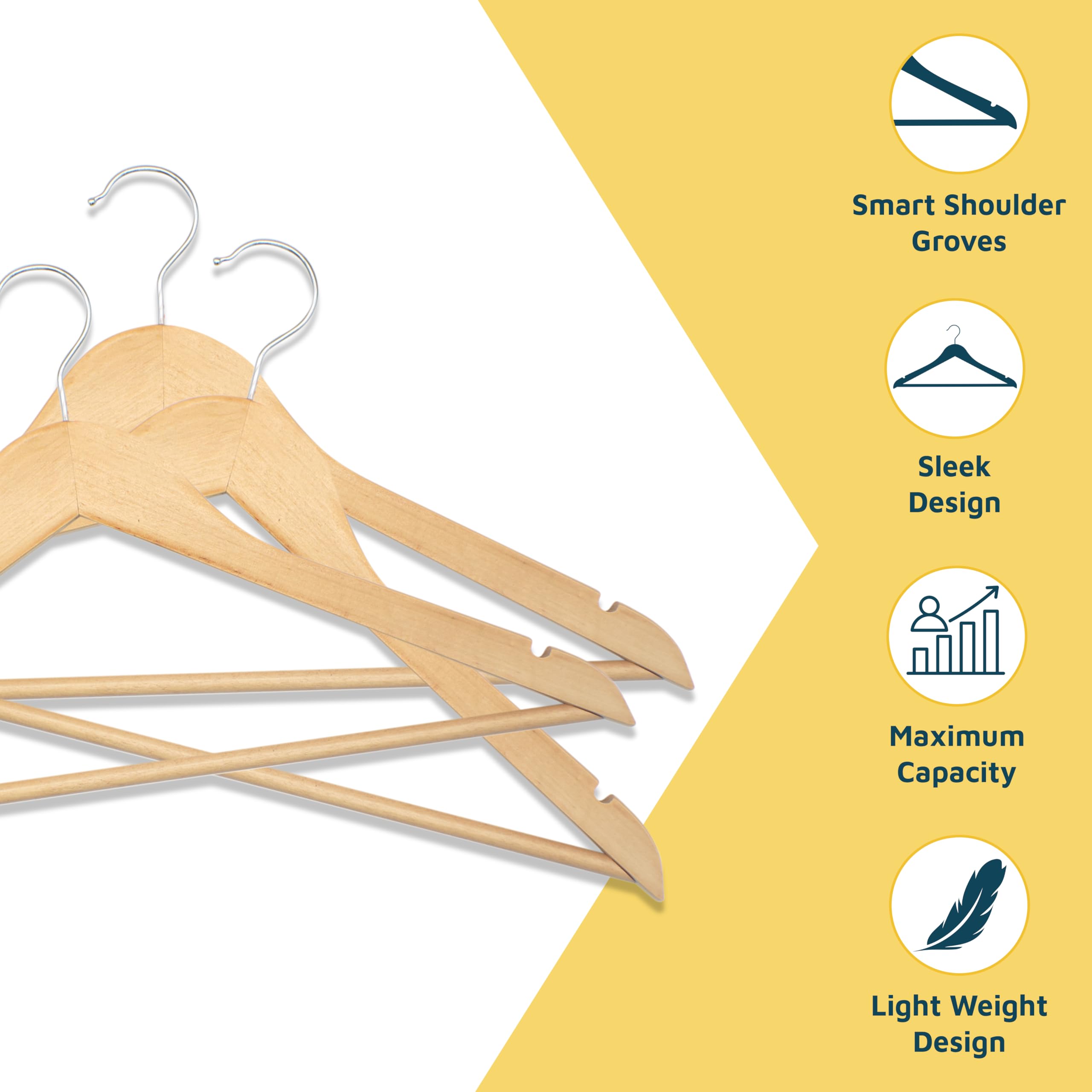 Lifemaster hanger supporting heavy coat evenly for wrinkle-free storage