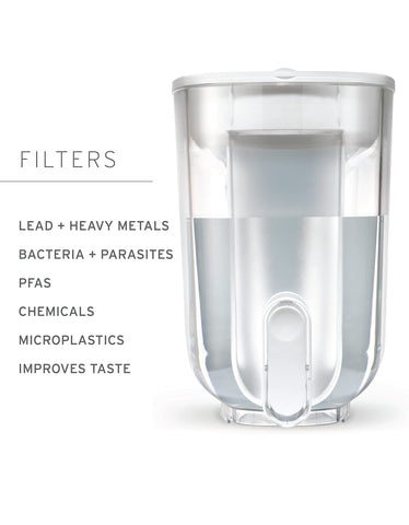 LifeStraw removed filter components showing membrane and carbon stages for thorough filtration