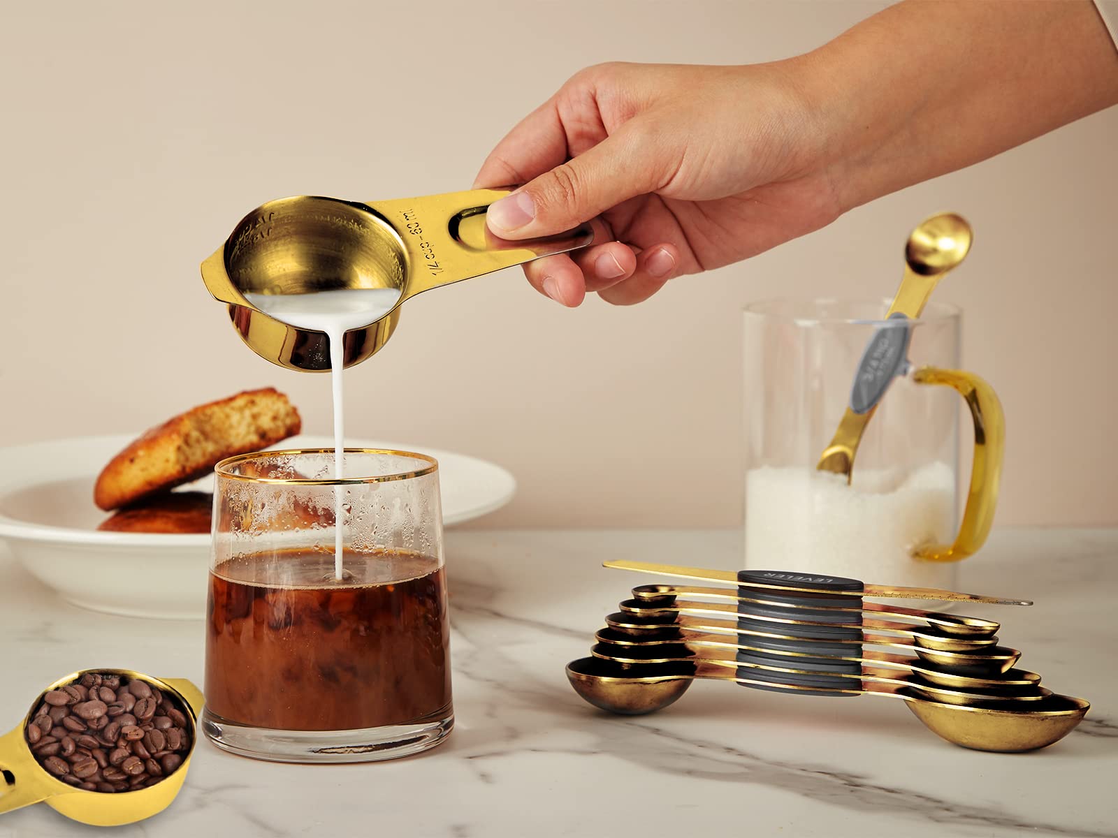 LIFETOWE set in use during baking illustrating convenience and recipe accuracy