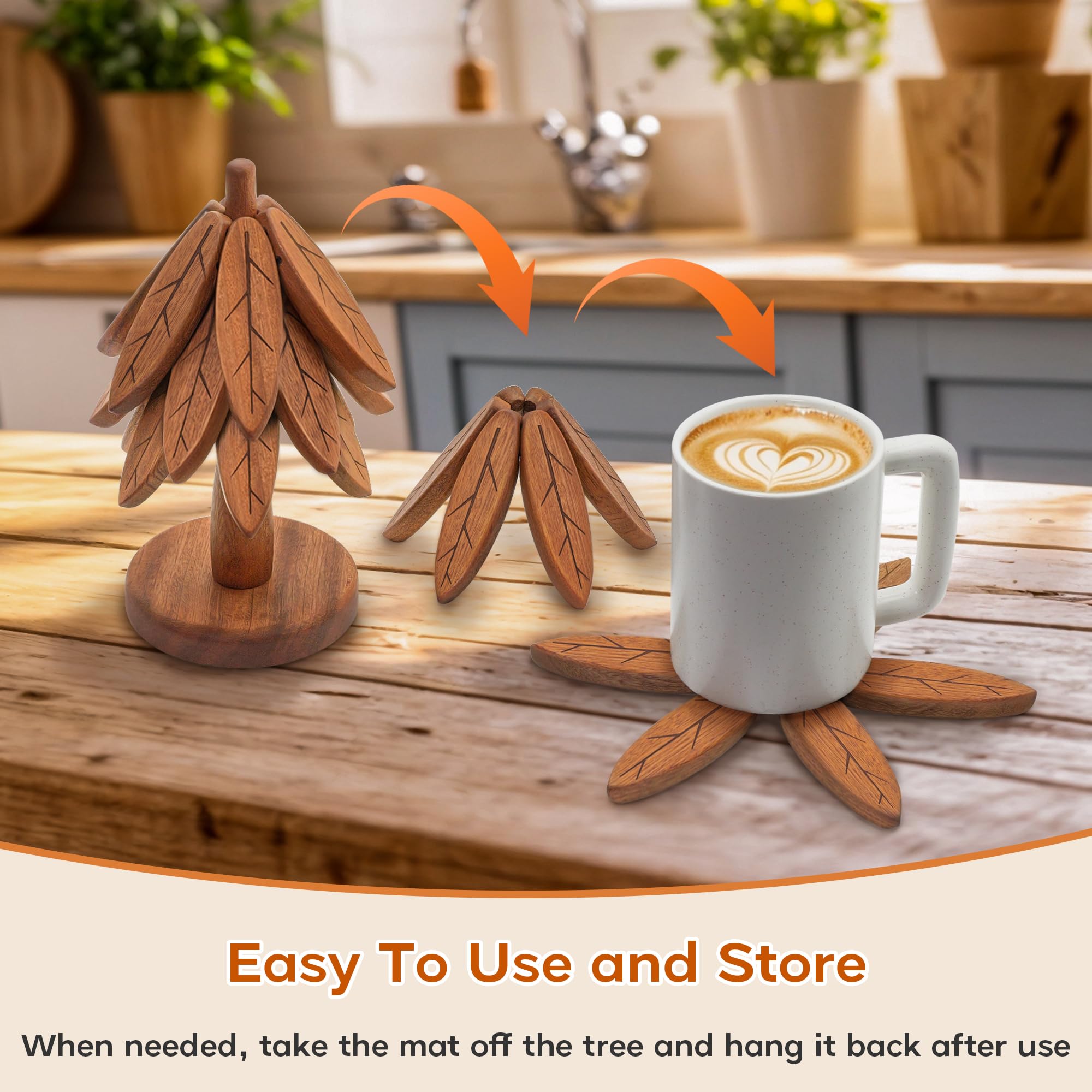 LIFETOWE trivet on marble countertop under pot, prevents heat and steam damage