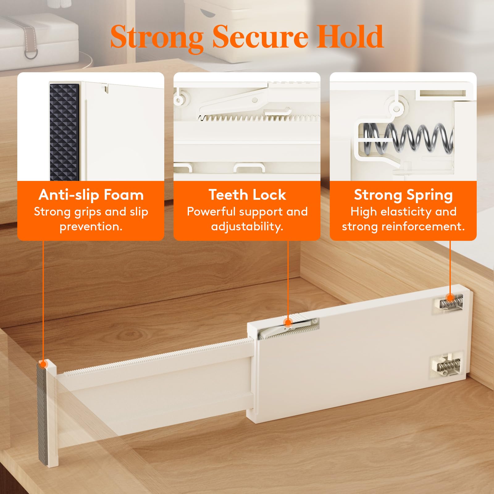 Lifewit assembled in a dresser drawer creating tidy compartments for clothes