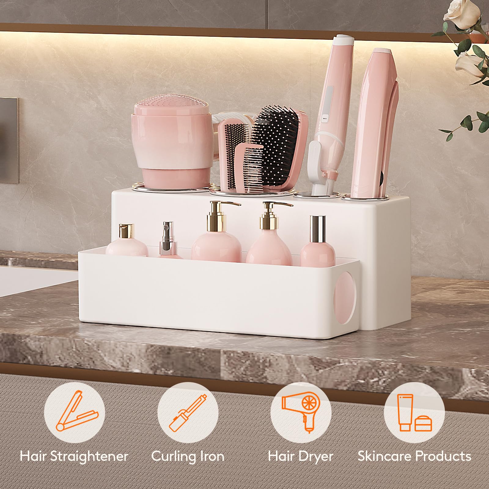 Lifewit cable management holes keeping cords tidy and accessible
